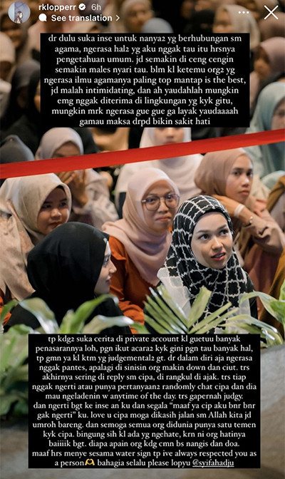 Rebecca Klopper Ngaku Kerap Insecure saat Ingin Ikut Kajian Agama, Kenapa?
