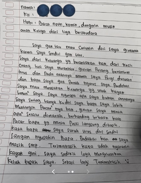 Viral! Guru Dapat Surat dari Murid yang Ngaku Punya Keluarga Berantakan, Kisahnya Menyentuh