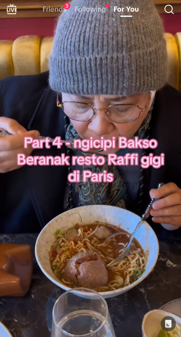 Raffi Ahmad Jualan Bakso Beranak Seharga Rp477 Ribu di Paris, Begini Rasanya