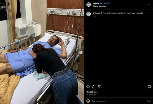 Ayah Jessica Iskandar Masuk Rumah Sakit, Begini Kondisinya
