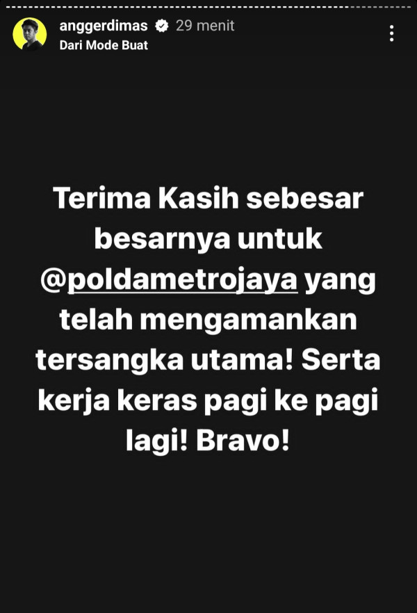 Angger Dimas Lega YA Pacar Tamara Tyasmara Ditetapkan Jadi Tersangka Kematian Dante