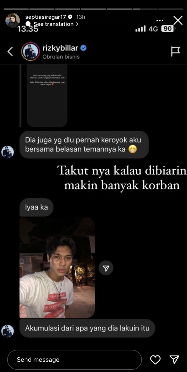 Heboh YA Pacar Tamara Tyasmara Pernah Hajar Rizky Billar sampai Babak Belur