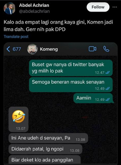 Calonkan Diri Jadi DPD RI, Celetukan Komeng yang Ngaku Sudah Stand By di Senayan Bikin Ngakak