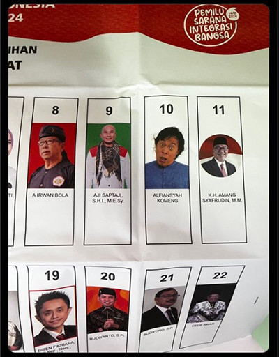 Foto Kocaknya di Kertas Pemilu 2024 Viral, Komeng: Terima Kasih Udah Nyoblos