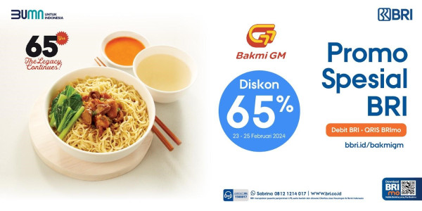 Nikmati Menu Comfort Food Bakmi GM dengan Promo Spesial BRI Diskon 65 Persen