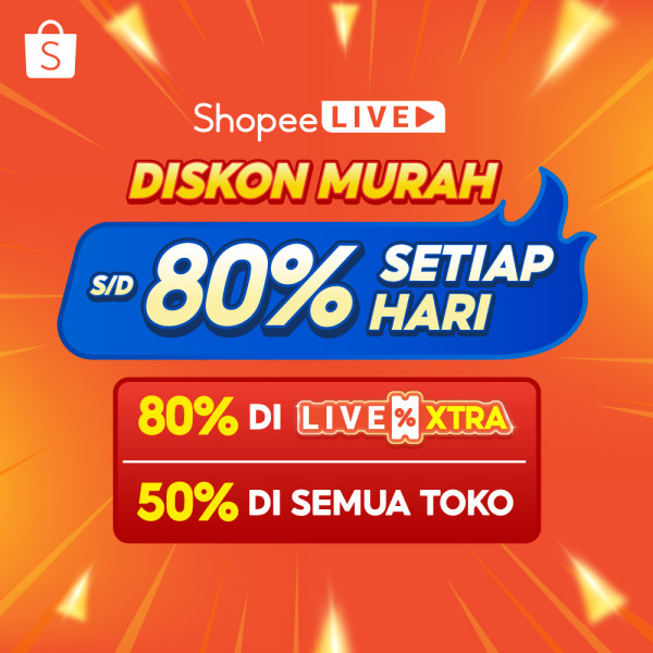 Shopee Live Hadirkan Promo Diskon Murah hingga 80 Persen Dua Kali Sehari! Jangan Sampai Ketinggalan