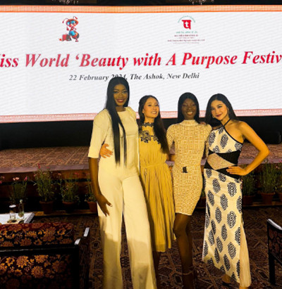 5 Potret Audrey Vanessa Tampil di Presentasi Miss World 2024, Dibalut Gaun Tenun dari Livette