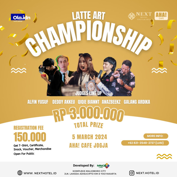 Wow! Next Hotel Yogya Gelar Latte Art Competition Berhadiah Jutaan Rupiah!