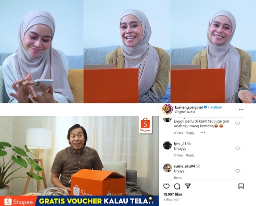 Garansi Tepat Waktu di Shopee Bikin Ayu Ting Ting dan Komeng Makin Happy