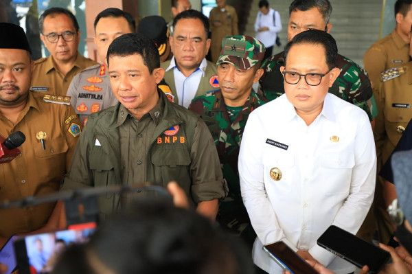 Rakor bersama BNPB, Pj Gubernur Adhy Pastikan Pemprov Jatim Bantu Rekonstruksi Bangunan Terdampak
