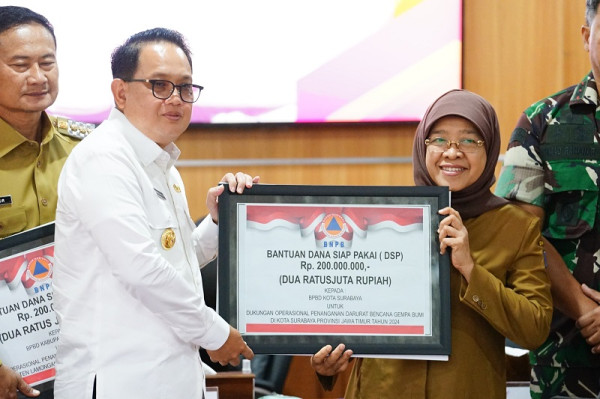 Rakor bersama BNPB, Pj Gubernur Adhy Pastikan Pemprov Jatim Bantu Rekonstruksi Bangunan Terdampak