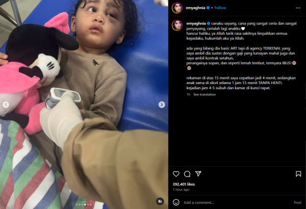 Kronologi Dugaan Penganiayaan Anak Aghnia Punjabi oleh Pengasuh, Disiksa 1 Jam Tanpa Henti