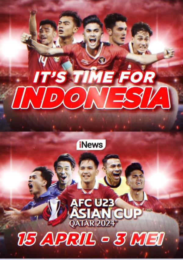 Saksikan Piala Asia U-23 2024 15 April sampai 3 Mei 2024, Live di iNews