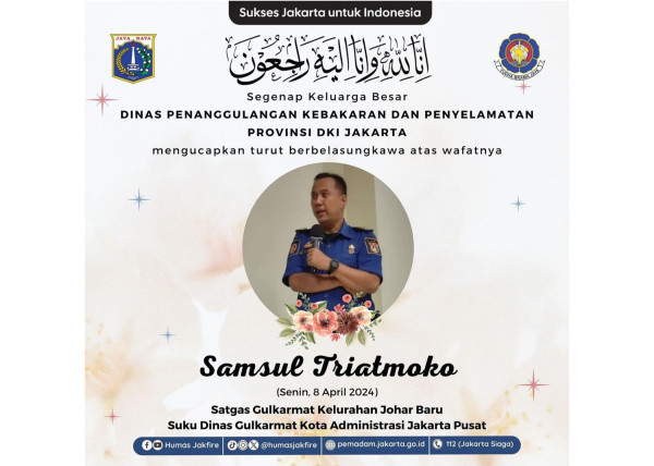Petugas Gulkarmat Meninggal Dunia seusai Operasi Pemadaman Kebakaran Gedung LBH-YLBHI