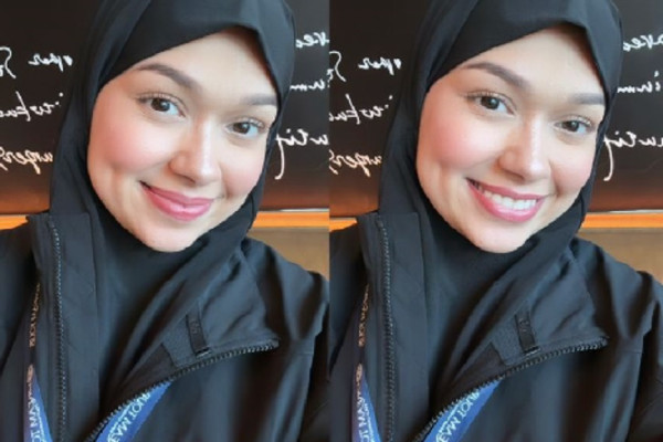 Potret Cantik Rebecca Klopper Kenakan Hijab saat Umrah