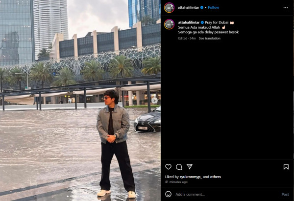 Atta Halilintar Bagikan Kondisi Terkini Dubai yang Dilanda Banjir Bandang