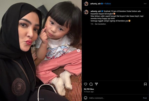 Ashanty Terjebak 10 Jam di Bandara Imbas Dubai Banjir Bandang: Capek