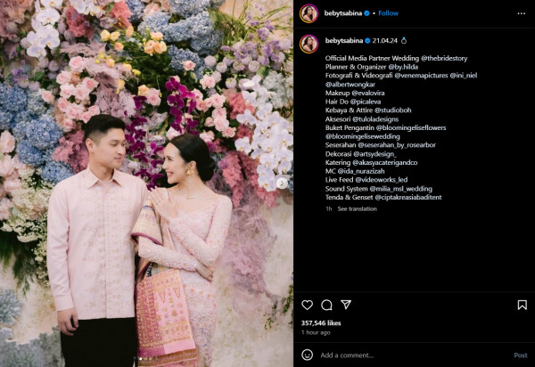 Beby Tsabina Dilamar Rizki Natakusumah di Hari Kartini