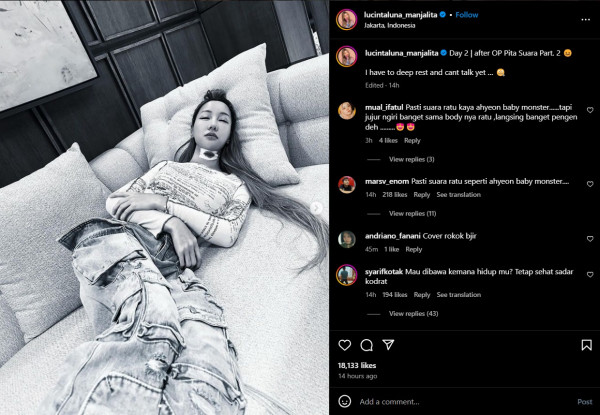 Lucinta Luna Pamer Leher Diperban usai Operasi, Kesal Suaranya Sering Disebut Mirip Abang-abang