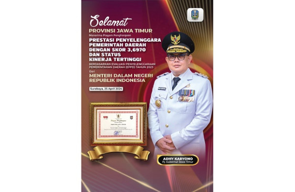 Skor EPPD Pemprov Jatim Tertinggi Nasional, Pj Gubernur Adhy: Transformasi Digital dalam Reformasi Birokrasi Jadi Kunci Keberhasilan Jatim