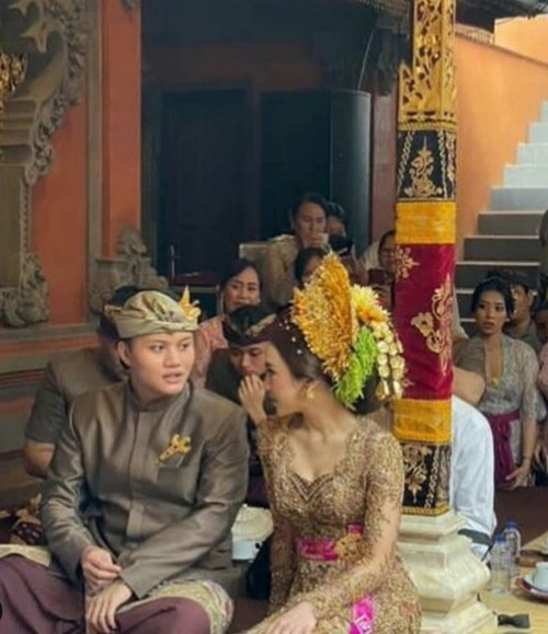 Foto-Foto Mahalini dan Rizky Febian Jalani Prosesi Adat Pernikahan di Bali