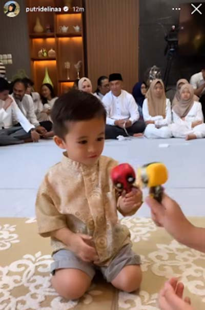 Adzam Putra Bungsu Sule Hadir di Pengajian Rizky Febian dan Mahalini, Nathalie Holscher Absen?