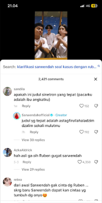 Sarwendah Balas Netizen yang Sindir Betrand Peto, Menohok