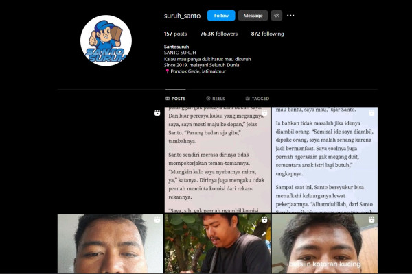 Viral Santo Suruh Pria Asal Bekasi yang Buka Jasa Suruhan, Pernah Diminta Temani Ibu Hamil