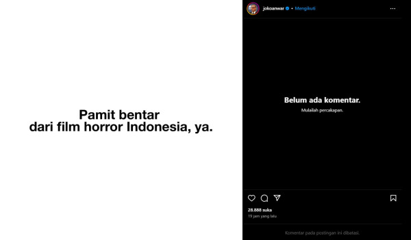 Joko Anwar Pamit dari Film Horor Indonesia, Netizen: Jangan Lama-lama ya
