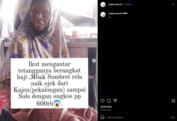 Viral Kisah Mak Sombret Rela Naik Ojek PP Pekalongan-Solo demi Antar Tetangga Berangkat Haji