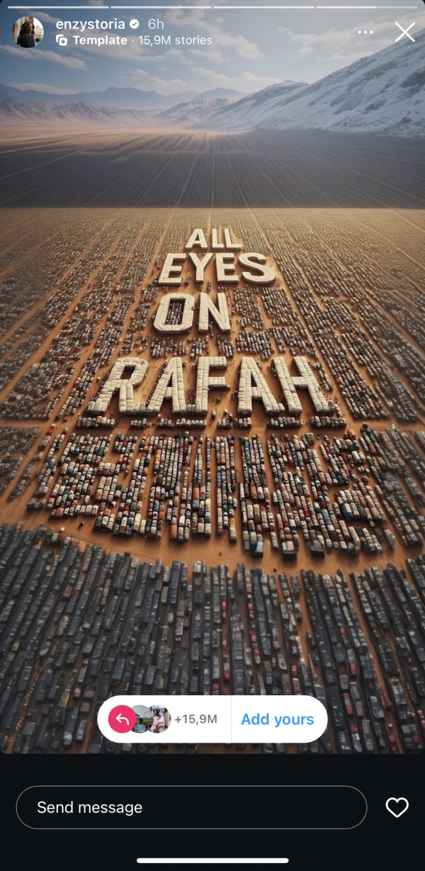 Artis Indonesia Ramai Serukan All Eyes on Rafah di Instagram, Solidaritas Dukung Palestina