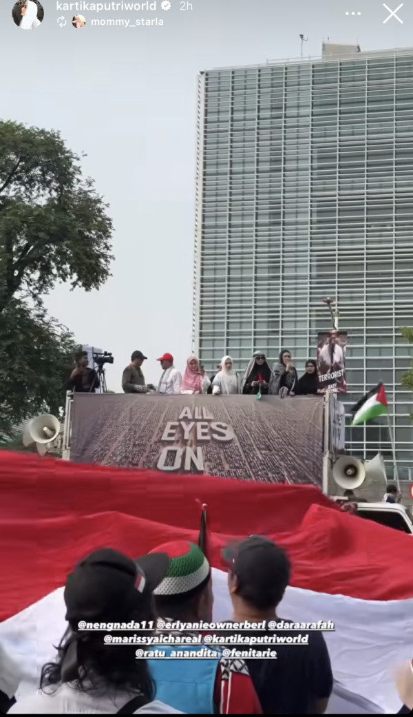 4 Artis Indonesia Ikut Aksi All Eyes on Rafah di Depan Kedubes AS, Tegas Bela Palestina