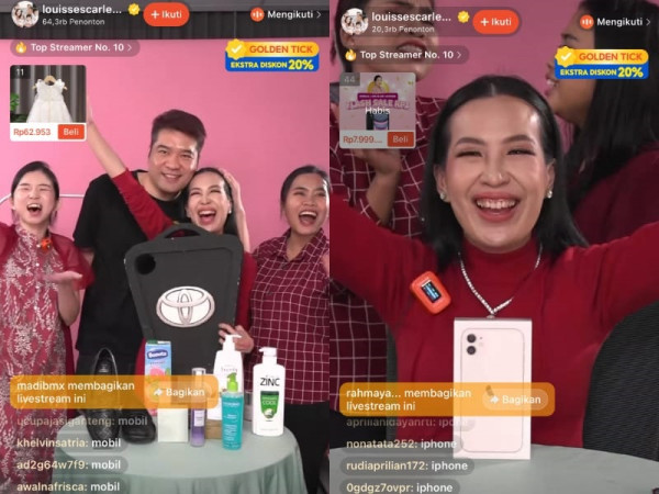 Shopee Live Lebih dari 60 Jam Bersama Mami Louisse, Ada Flash Sale Mobil dan Motor Hanya Rp6000