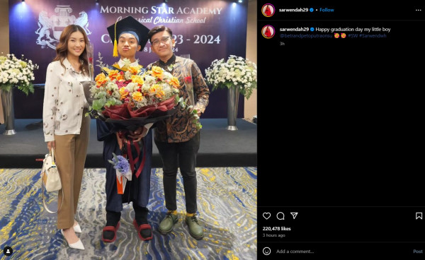 Ruben Onsu dan Sarwendah Hadiri Wisuda Betrand Peto, Didoakan Rukun