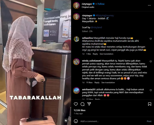 Risty Tagor Dapat Undangan Naik Haji dari Raja Salman