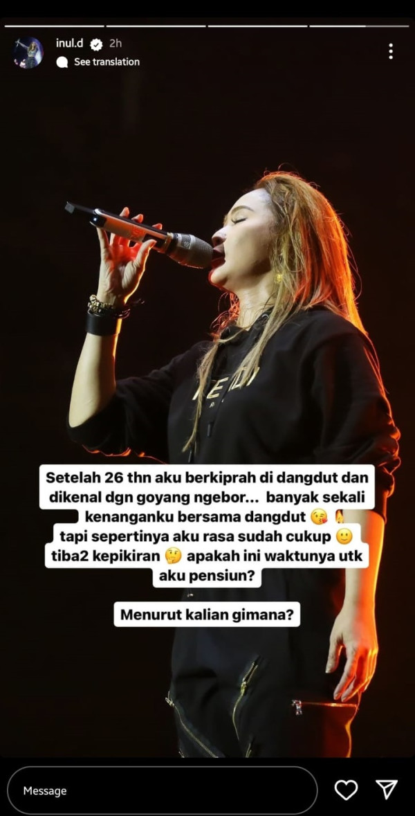 Inul Daratista Kepikiran Pensiun Jadi Penyanyi Dangdut setelah 26 Tahun Berkarya