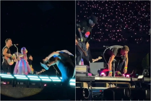 Aksi Nekat Pendukung Israel Ganggu Konser Coldplay di Athena, Berujung Jatuh dari Panggung hingga Tulang Rusuk Patah
