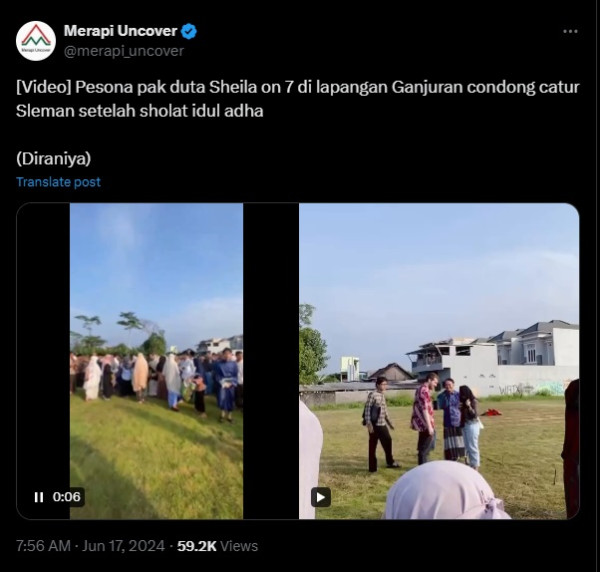 Viral Video Duta Sheila On 7 Dikepung Warga Minta Foto usai Salat Iduladha, Jadi Incaran Ibu-ibu
