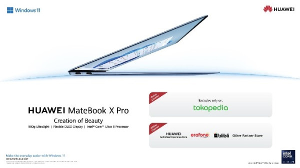 Segera Hadir! HUAWEI MateBook X Pro 2024, Laptop Flagship Huawei yang Tetapkan Standar Baru dengan Intel® Core™ Ultra 9 Processor dengan Bobot Sangat Ringan