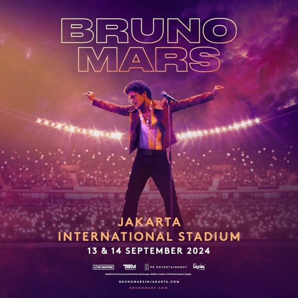 Bruno Mars Gelar Konser di Jakarta 13-14 September 2024