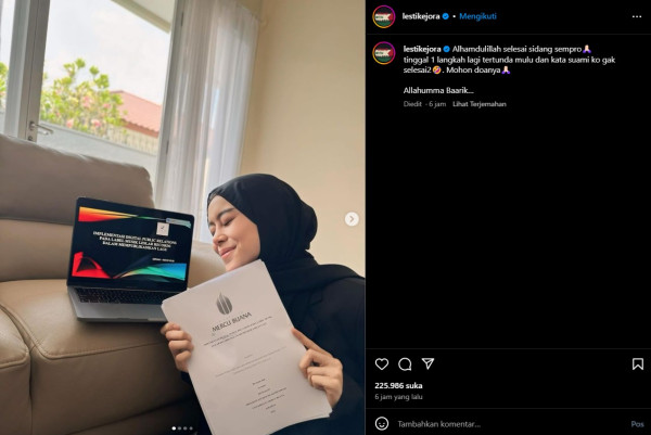 Lesti Kejora Jalani Sempro, Selangkah Lagi Menuju Gelar Sarjana