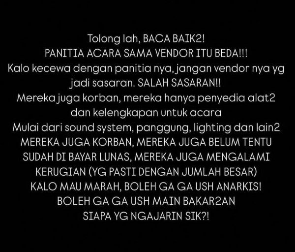 Ifan Seventeen Murka Konser Lentera Festival Ricuh hingga Berujung Pembakaran Panggung: Anarkis!
