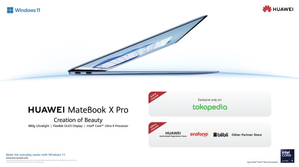 HUAWEI MateBook X Pro Resmi Dirilis, Standar Baru Laptop Super Ringan dengan Prosesor Canggih untuk Optimalkan Aktivitas Komputasi Apapun