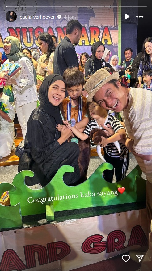 Paula Verhoeven Bagikan Foto Bareng Baim Wong, Tepis Isu Rumah Tangga Retak