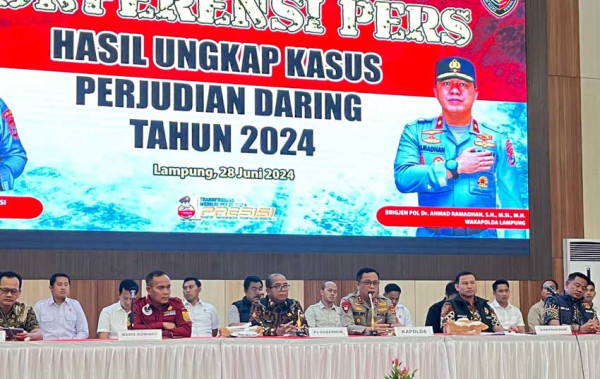 Polda Lampung Bekuk 46 Tersangka Judi Online, Ada Selebgram