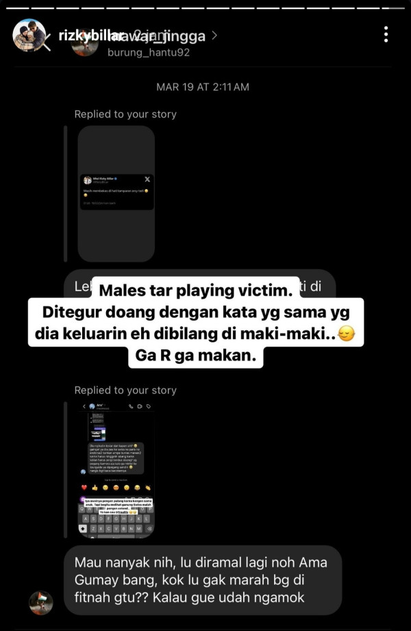 Rizky Billar Diduga Sindir Hard Gumay usai Prediksi Perceraian Artis: Nggak R Nggak Makan