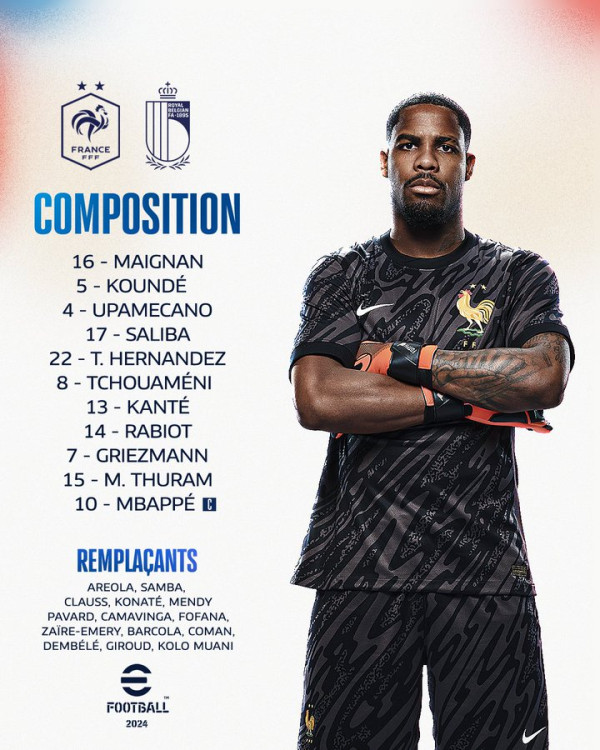 Susunan Pemain Prancis vs Belgia di Babak 16 Besar Euro 2024: Kylian Mbappe Starter!