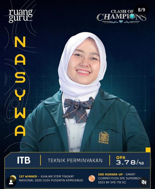 Profil Top 20 Peserta Clash of Champions dan Akun Instagram-nya, Mahasiswa Terbaik Indonesia