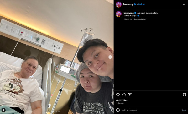 Baim Wong Minta Doa, sang Ayah Dilarikan ke Rumah Sakit