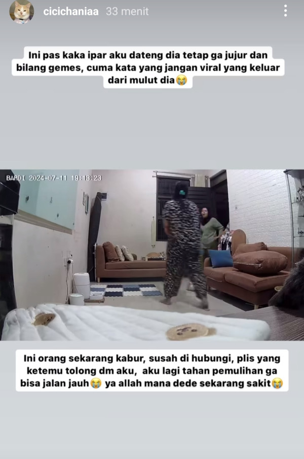 ART yang Aniaya Anak Cici Chania Pemilik Kucing Pororo Kabur usai Kasusnya Viral